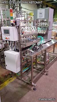 Сборка автоматического розлива объемной дозации.